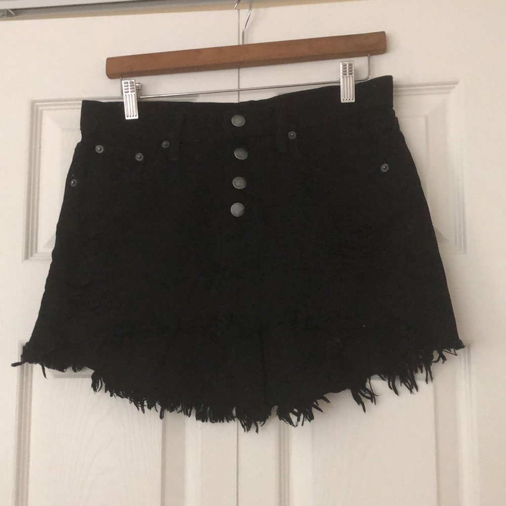 Carmar LF button fly jean skirt 26